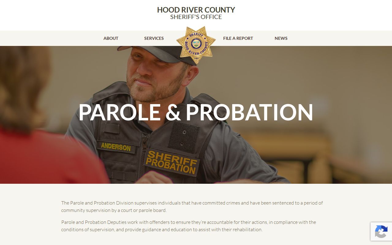 Hood River County parole and probation office supervision information